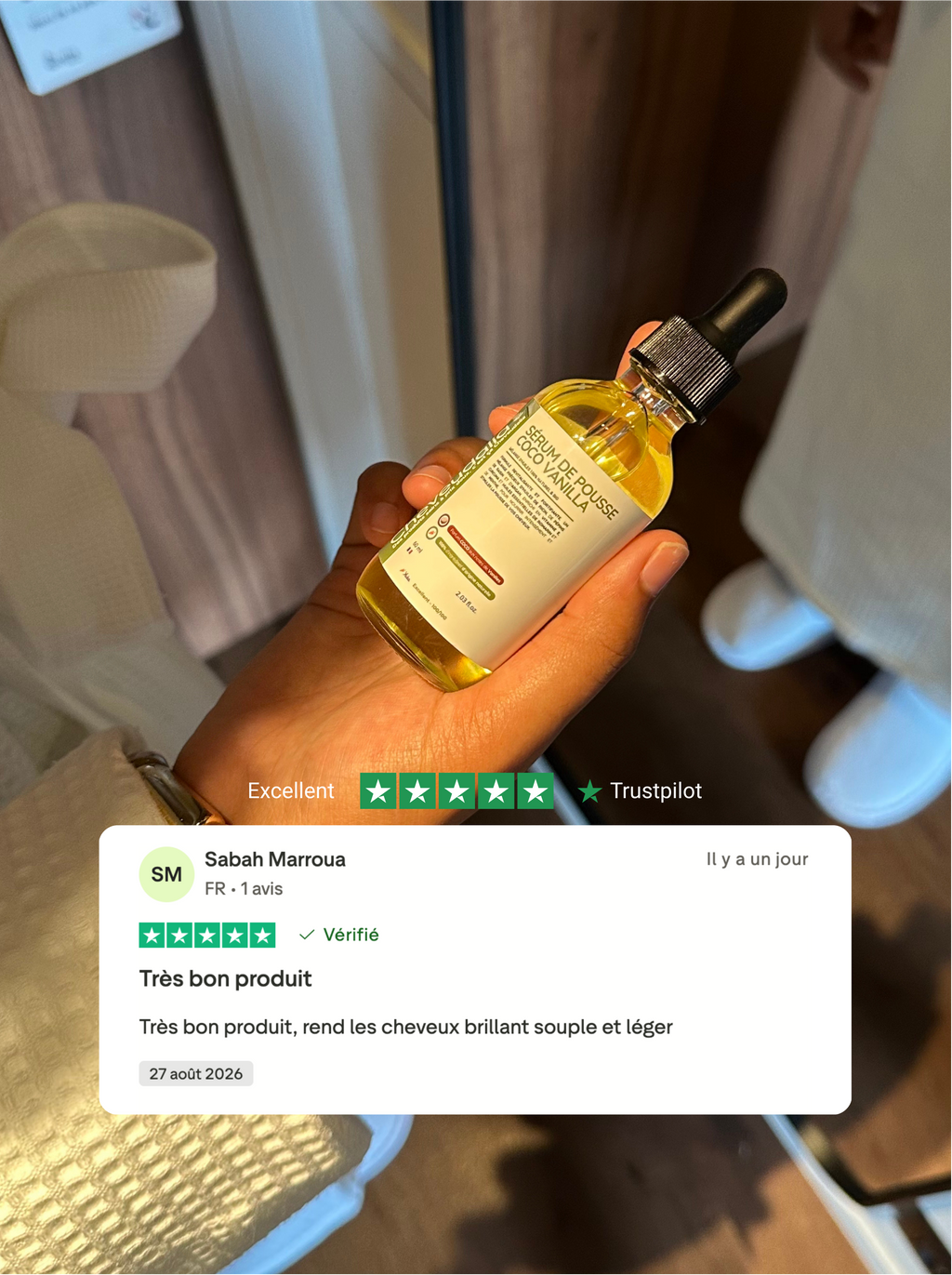 Avis client cheveudalia sur le sérum de pousse